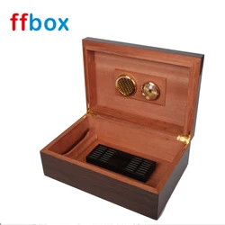 Роскошная упаковка на заказ от производителя, красная Глянцевая пустая коробка для хранения, деревянная коробка для сигар