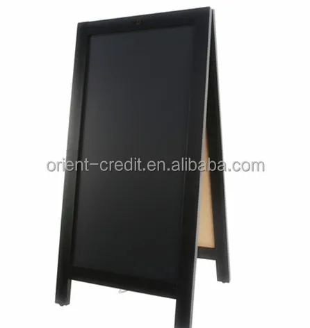 2018 Hot Sale Wooden Black A-Frame Blackboard Chalkboard Outdoor and Indoor Sign/Easel for Chalk and Chalk Marker Use
