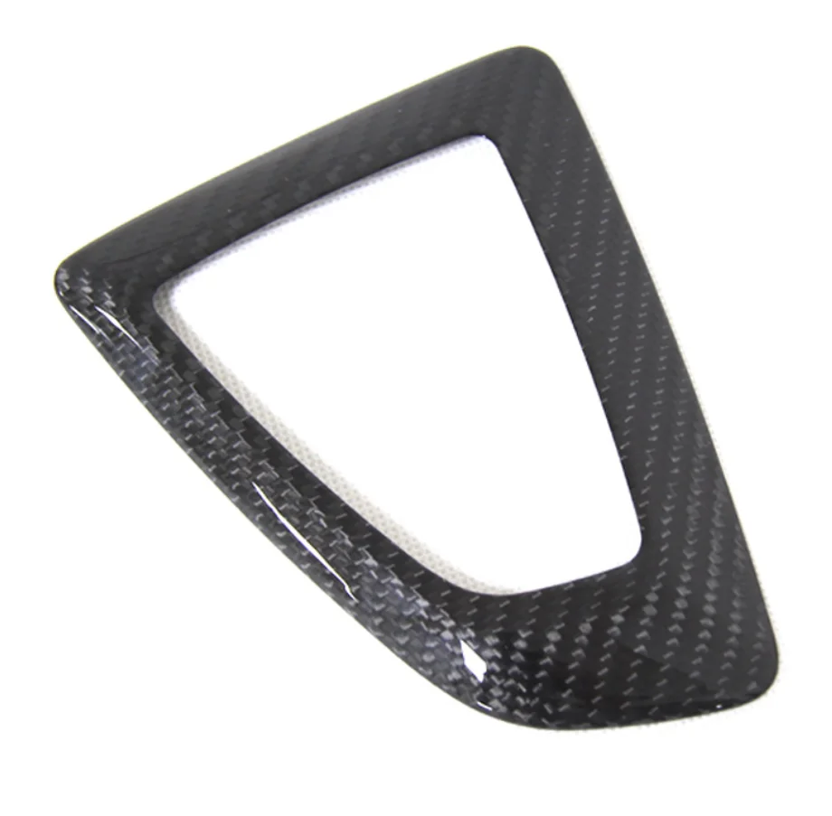 For BMW Carbon Fiber Black Gear Shift Cover Trim Surround Cover