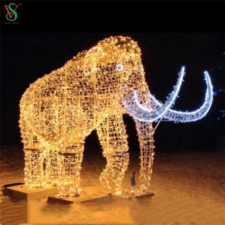 Large Christmas 3D Motif Animated Lighted Giraffe LED Animal Sculpture Lights