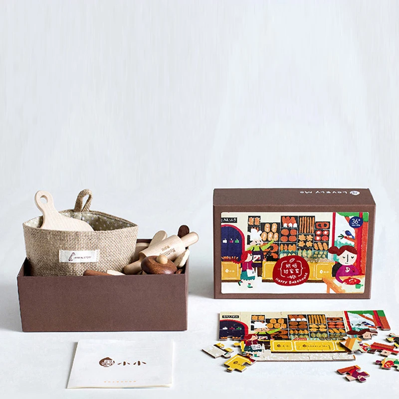 
MoXiaoXiao Wooden Playhouse Toy,Wooden Baking Toy 