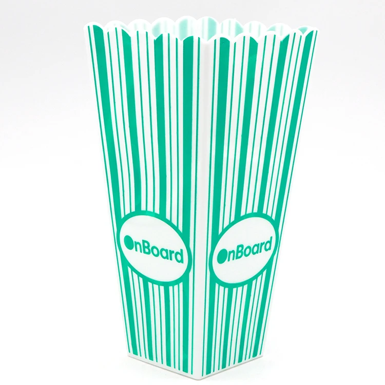 Высококачественное пластиковое ведро для попкорна с индивидуальным логотипом и пластиковая коробка для попкорна