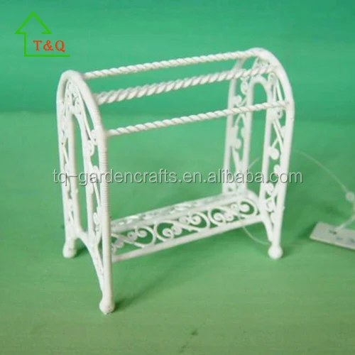 MINIATURE RUSTY FINISH GARDEN BRIDGE WIRE/METAL FAIRY GARDEN