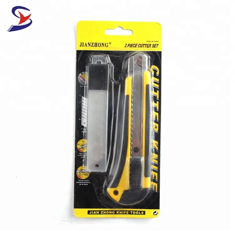 
Professional yellow retractable heavy duty twist Lock cutter knife 