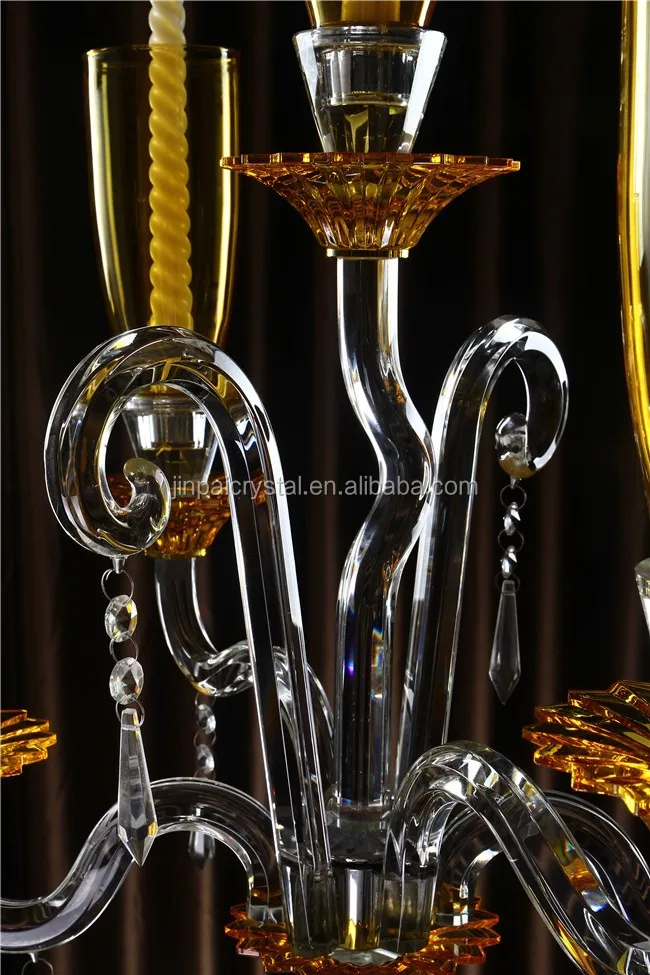 100cm high gold candle hurricane 7 light crystal vovite candle holder for tables