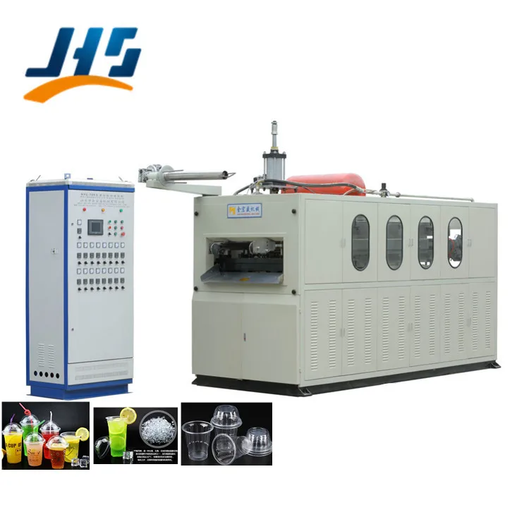 
Popular disposable plastic tea cup thermoforming machine maker 