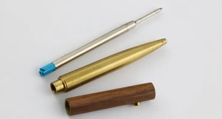 Korea Personal Tailor New Full barrel Wood Walnut Black Timber Ball Pen rosewood Ball Pen Maple Twist Brass Wooden Ball Pen
