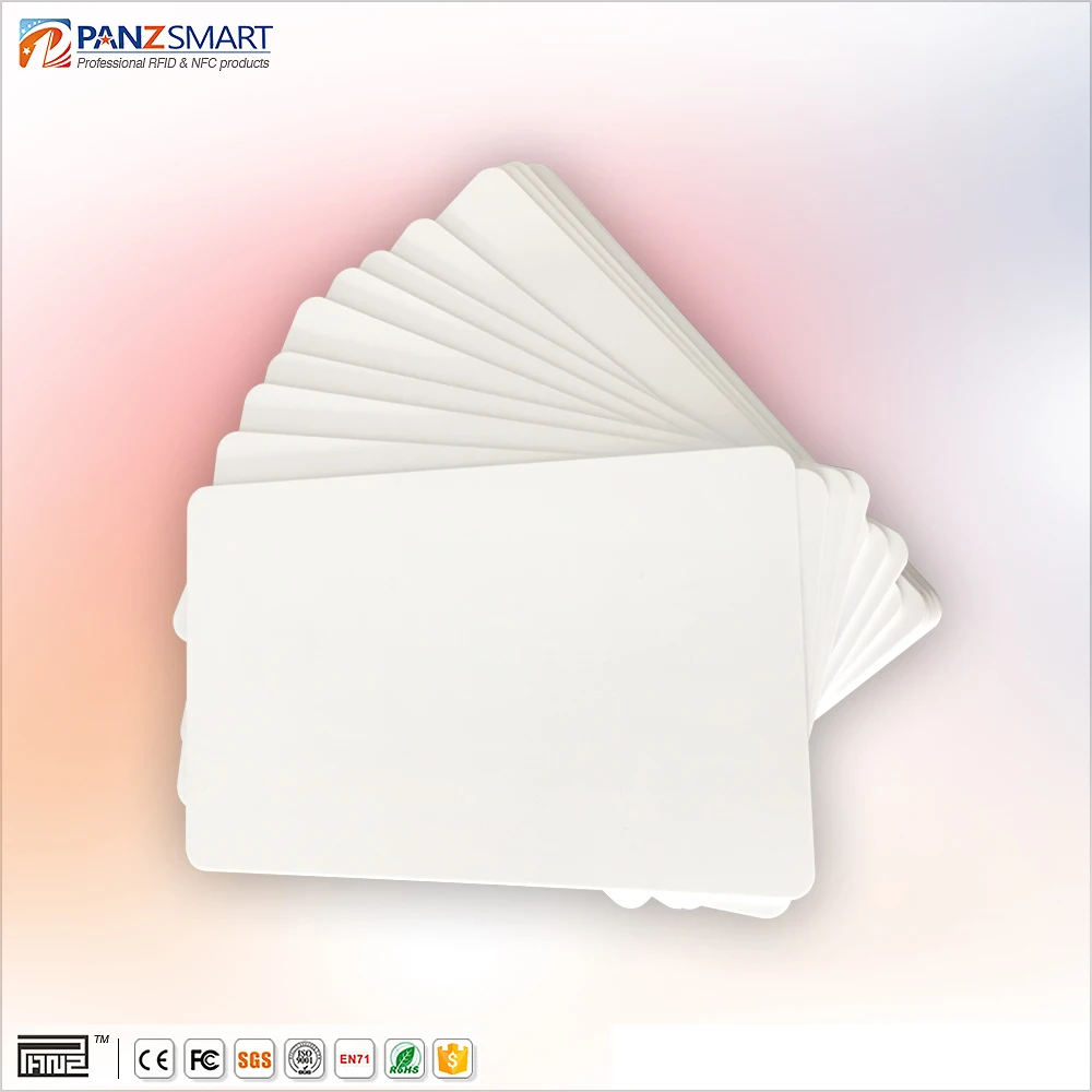 wholesale inkjet blank pvc card thermal overprint coating programmable RFID PVC blank card with Magnetic Stripe