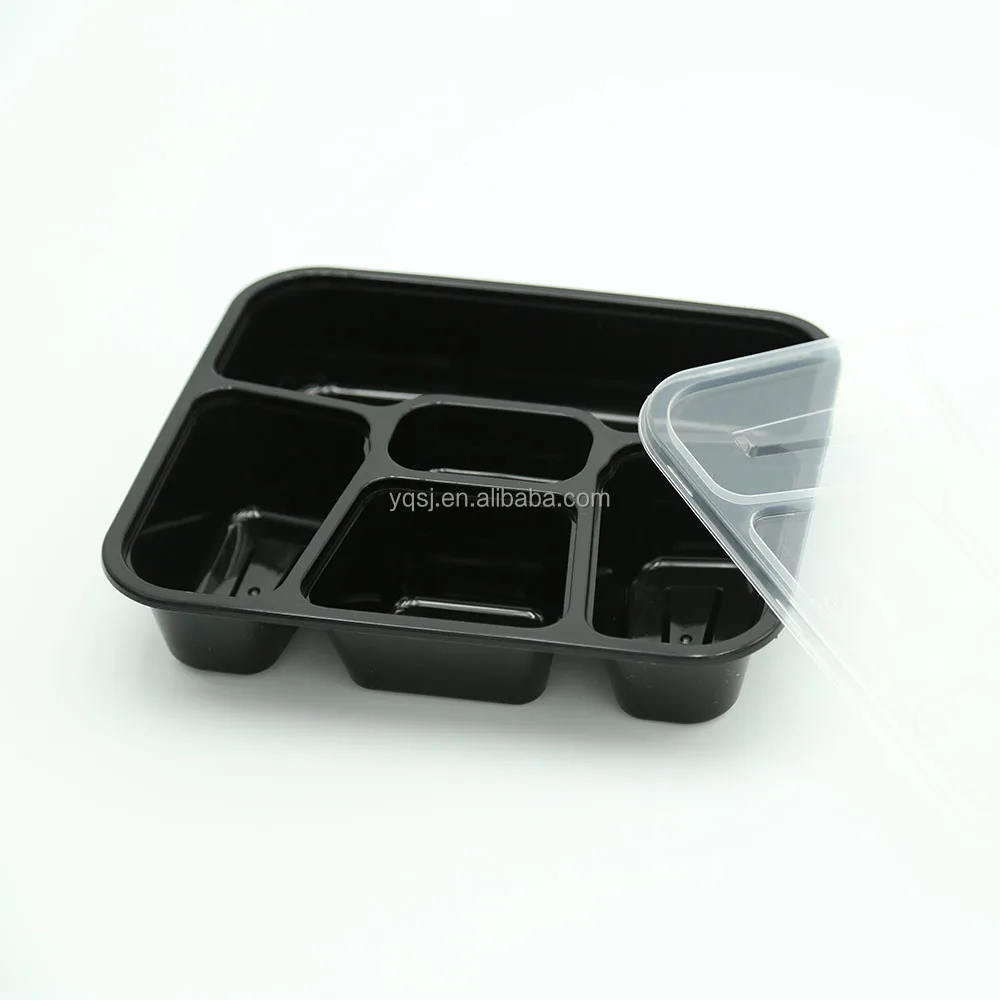 hot sell tiffin box one time use 5 compartment food container