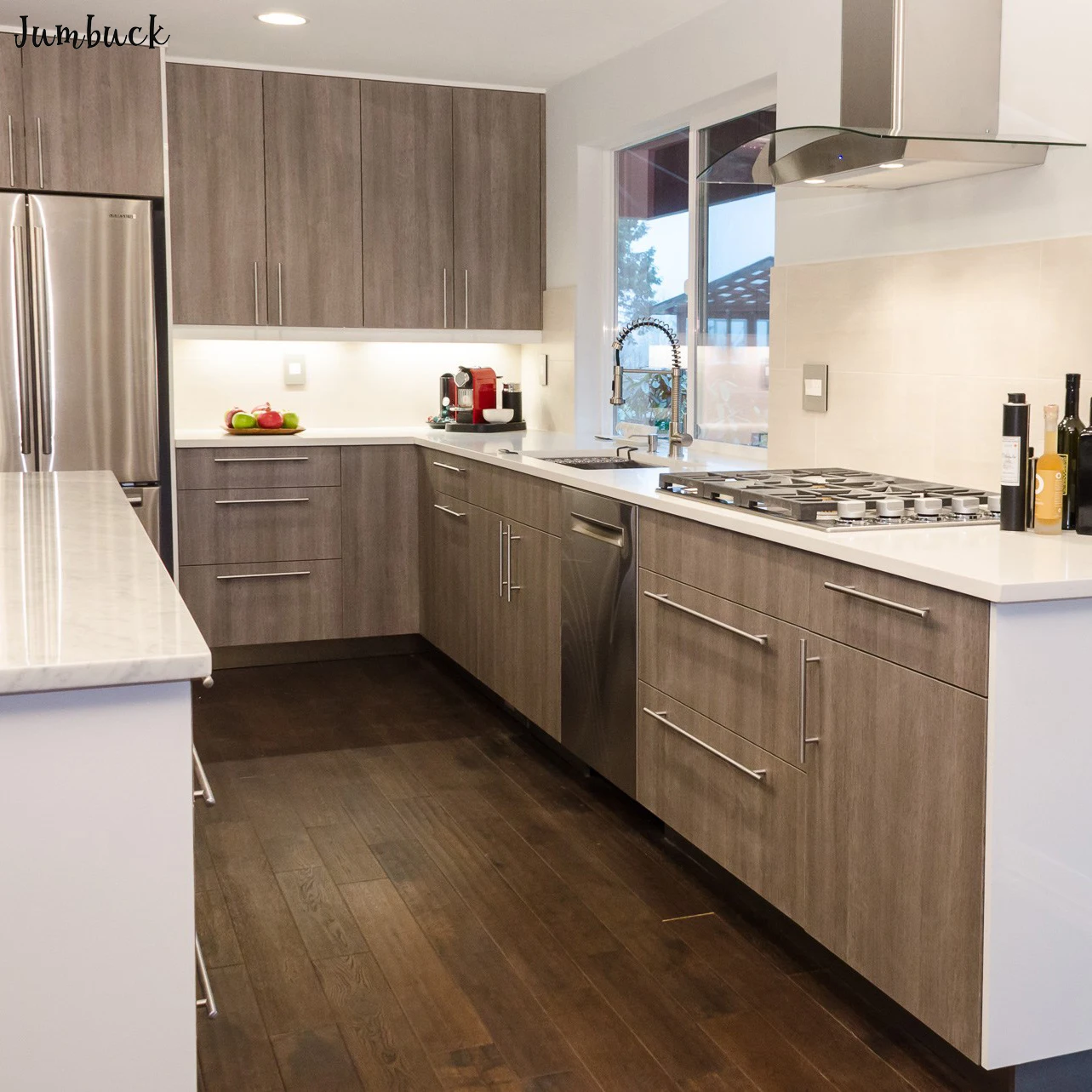 
Buy affordable simple and fresh aluminum profile for wood kitchen cabinets 