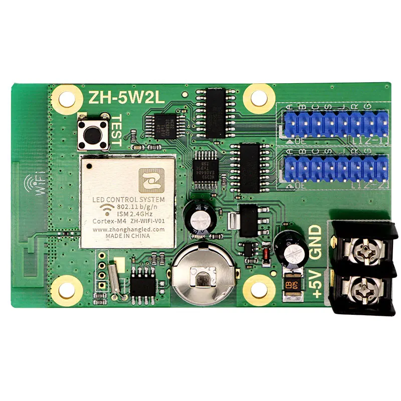 ZH-5W2L 2 Lines Led Display Single and Dual Color LED Sign Board WiFi Control Cards