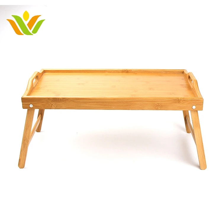 Natural Custom coffee table folding bamboo bed breakfast tray for bed