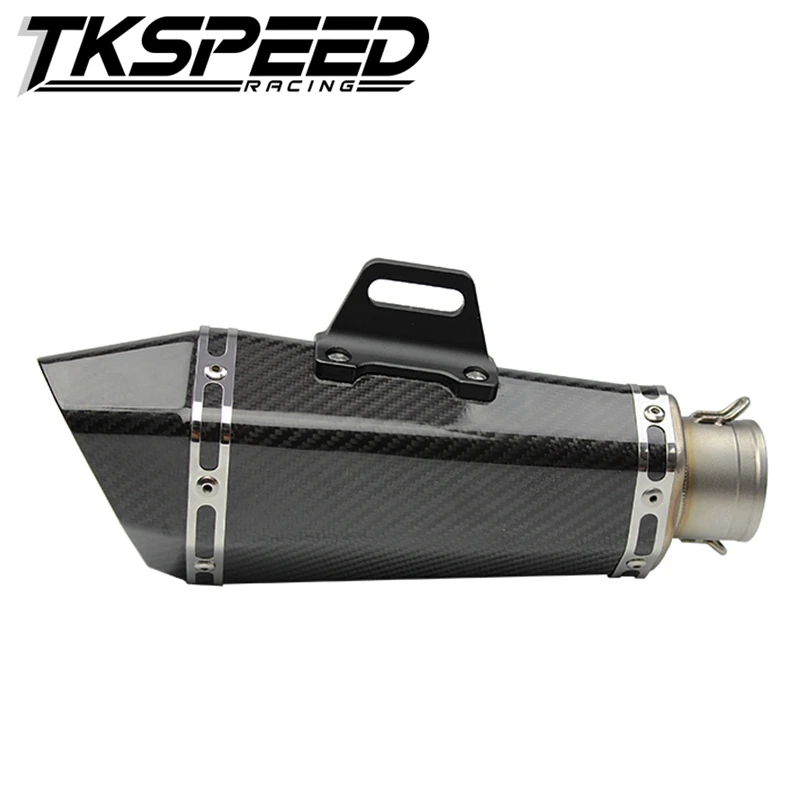
Universal Motorcycle Rear Carbon Fiber motorcycle Exhaust muffler Fit for Suzuki Gsxr600 750 1000 with sticker 