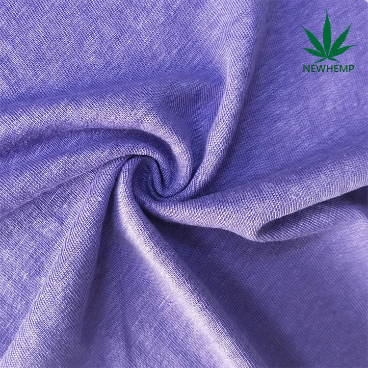 
GOTS certificated fabric hemp with 55% hemp 45% organic cotton blends hemp jersey fabric 