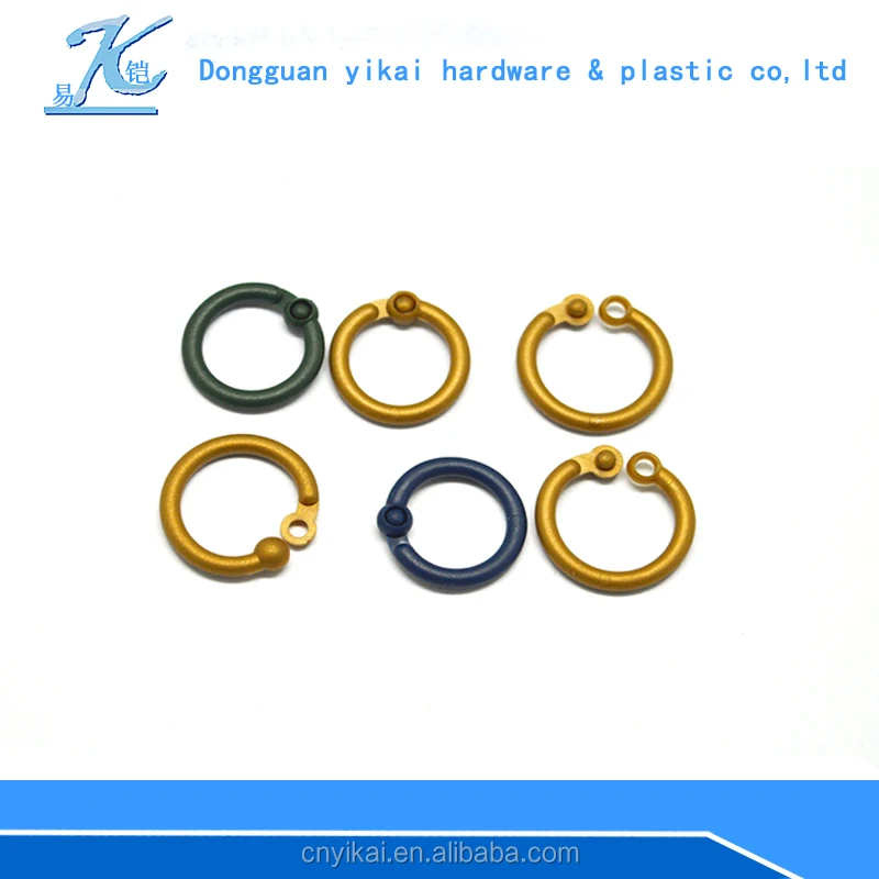 best seller plastic rounded ring,15mm plastic rings with opening gate