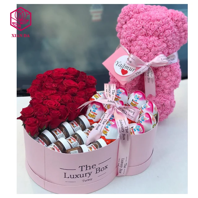 Подарочная коробка для конфет ручной работы с цветами Микки Мауса и картонными коробками для цветов