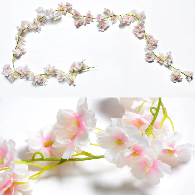 Искусственный тростник Сакура, 1,8 метра, укрытие для кондиционера труб, украшение для стула, ложный цветок, тростник, свадебный набор, насадка на дверь