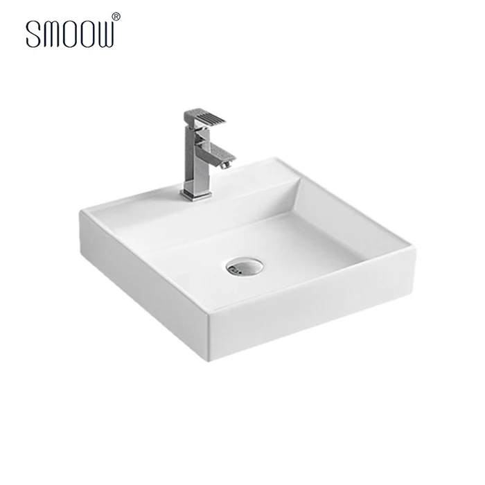 China manufacture handmade bathroom sink art wash basin with square design