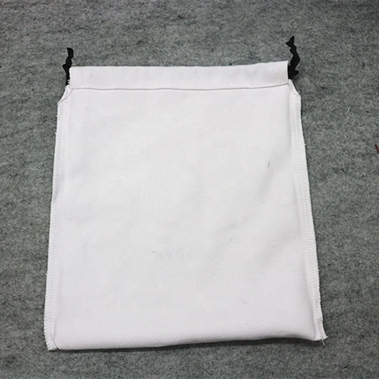 White Cotton Drawstring Bags Canvas Draw String Bag