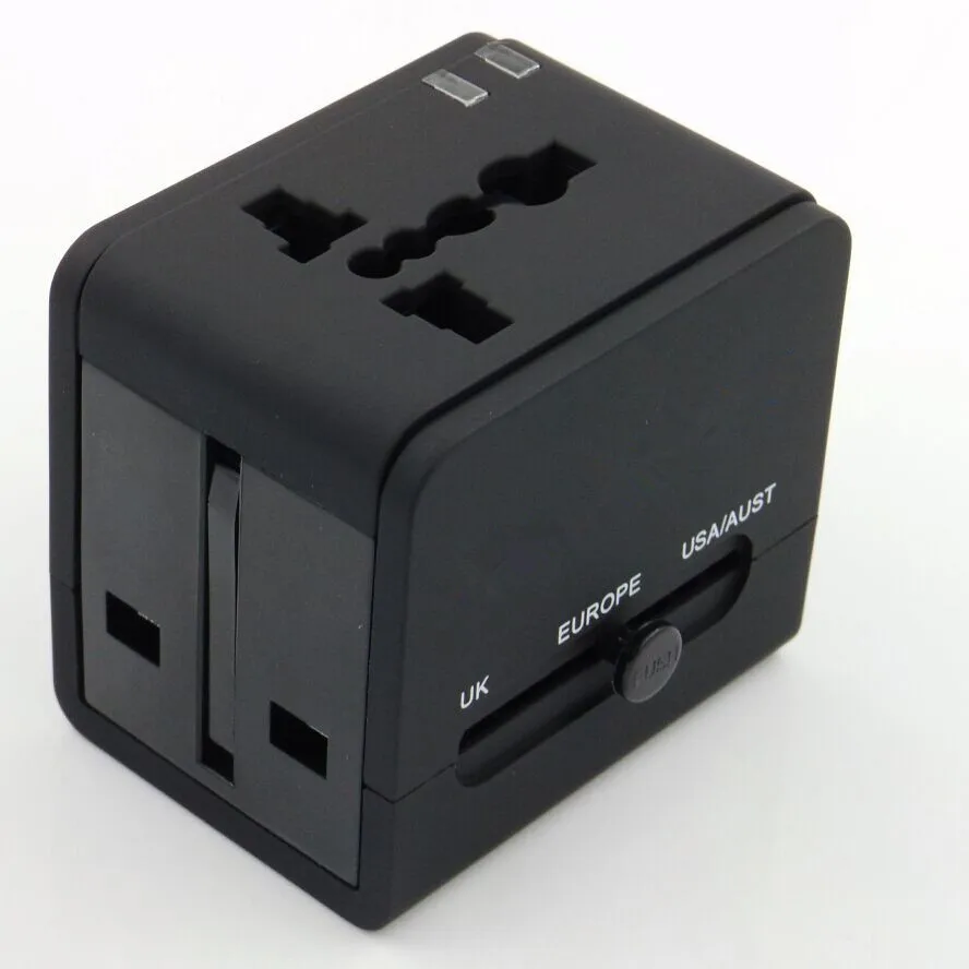 
Easy to take Universal electrical ce Travel Adapter for USA Australia Europe UK leliphone adaptors with 2 usb 