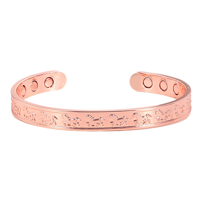 the best gift Horse design from alibaba website fashion bangle 100% pure copper bracelet good for rheumatism