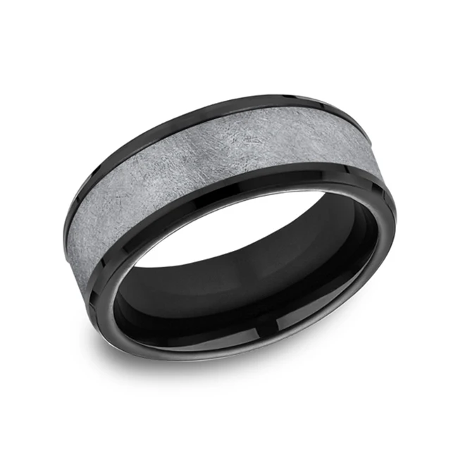 
Fashion customized blank brushed tantalum ring european latest mens wedding ring 