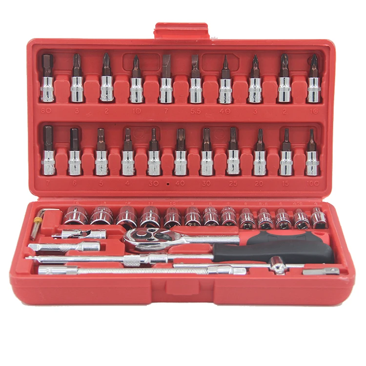 46PCS Automobile Sleeve Set Car Mechanic Tool Set