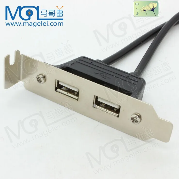 High quality 2 Port USB2.0 Front Panel Bracket cable