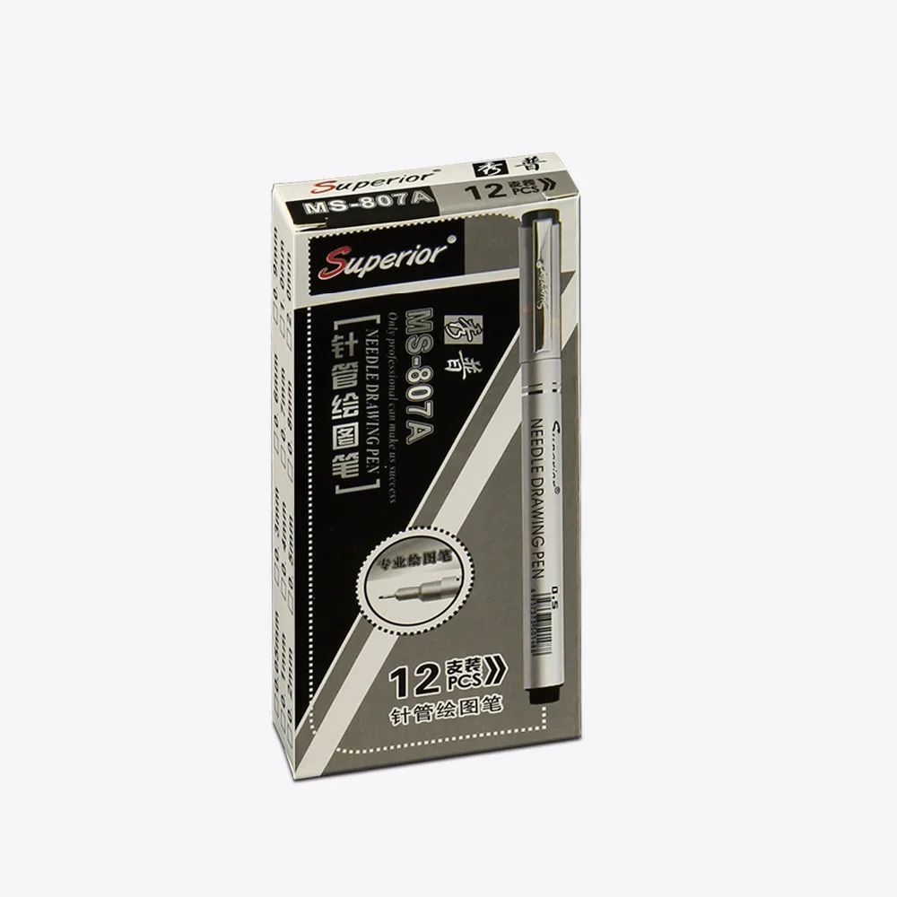 Superior 0.05 0.1-0.8 1.0 2.0 Water Proof Pigment Ink Fineliner Drawing Pen 19 Size Tips Japanese Nylon Tip Art Supplier