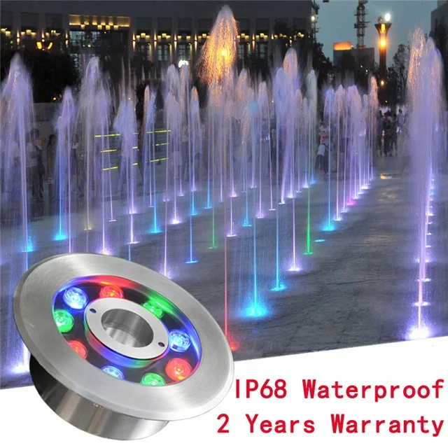 High power ip68 led ring underwater led light 18w fountain rgb led light 18w with CE Rohs certifications