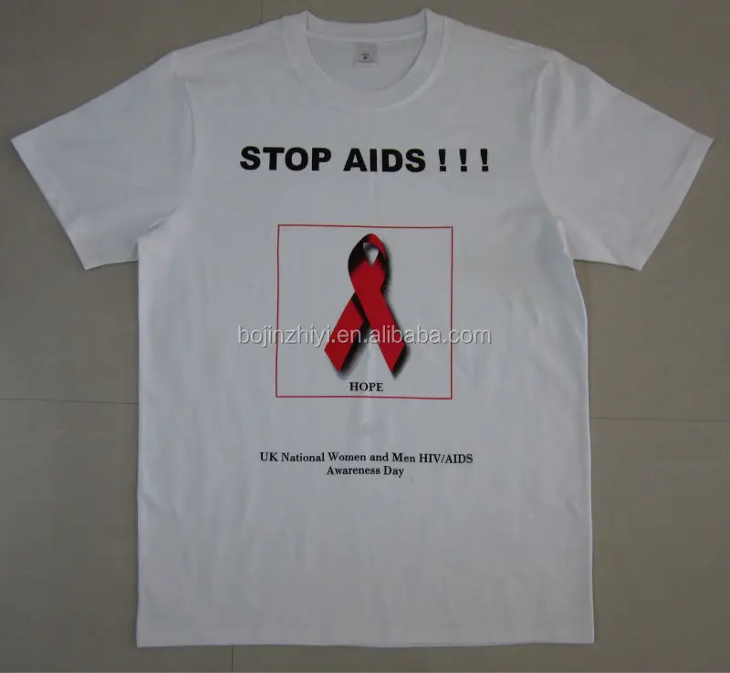 Guangzhou Factory Custom ADIS t shirt HIV tshirt