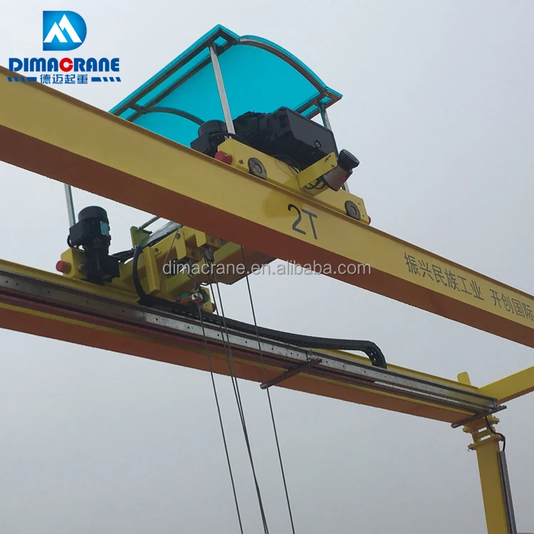 Europe style Intelligent Smart MG 2Ton double girder mobile gantry crane with Smart Anti-swing device