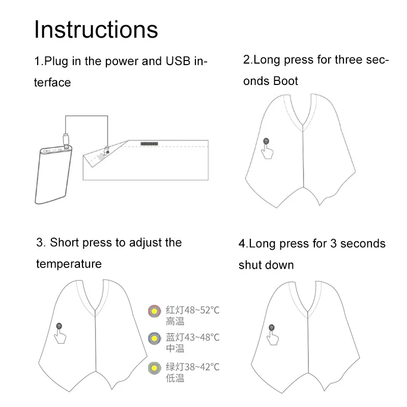 
Original Xiaomi PMA Red Winter Scarf Graphene Heating Scarves 3 Gear Adjustable Fashion USB Interface Women Men Soft Warm Scarf 