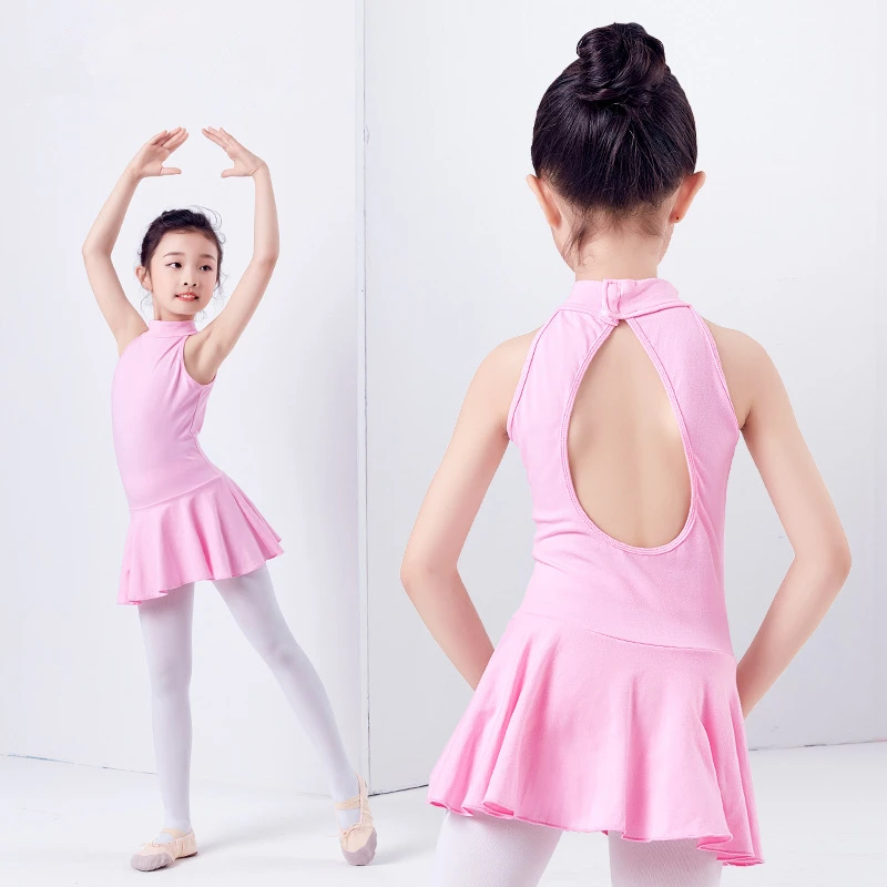 Girls Ballet Dress Gymnastics Leotard Latin Dance Clothing Dance Wear With Skirts