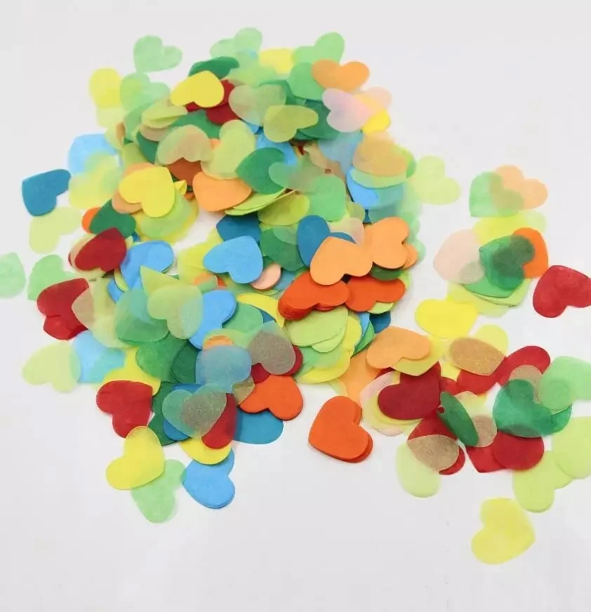 
Custom round star and heart shape paper confetti for wedding 