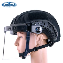 Military equipment protective bulletproof ballistic helmets with visor