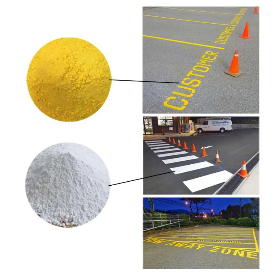 BS Standard Reflective Thermoplastic Applied Road Paint Guangzhou Powder Coating Hot Melt Paint Petroleum Resin
