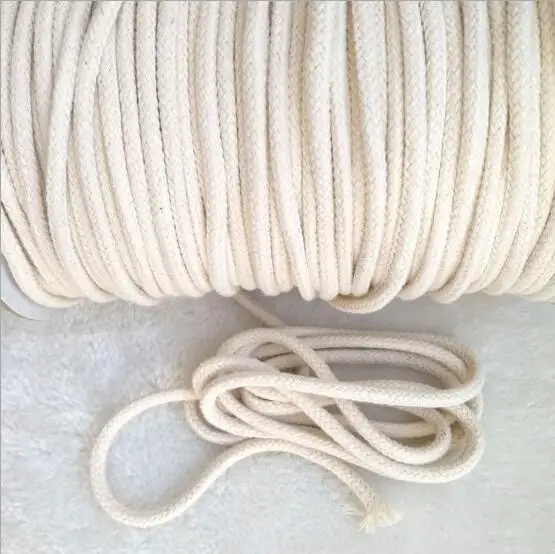 2/ 3/4 / 5mm Cotton Rope Sash Cord Twine Washing Clothes Natural White Thong String Twine Jewellery Making Thread
