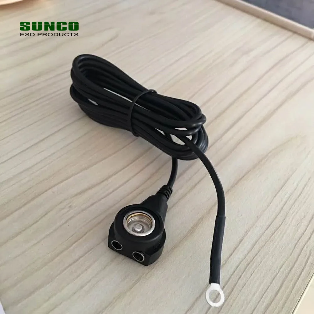 Common Point Ground Cord for 2-layer ESD Rubber Table Mat