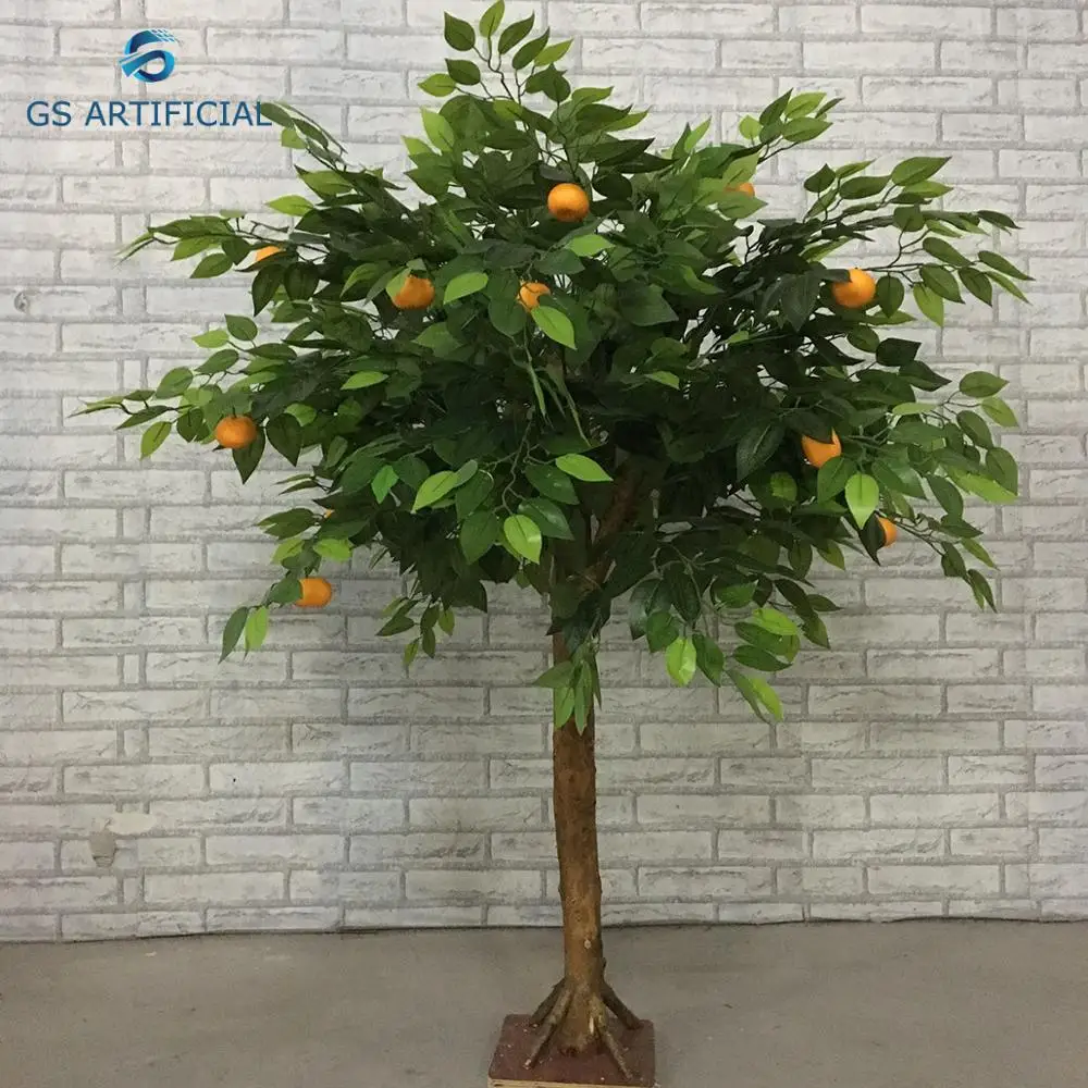 Заводская дешевая высота 1 3 м ширина искусственный Апельсин Лимон манго фруктовое дерево для центрального