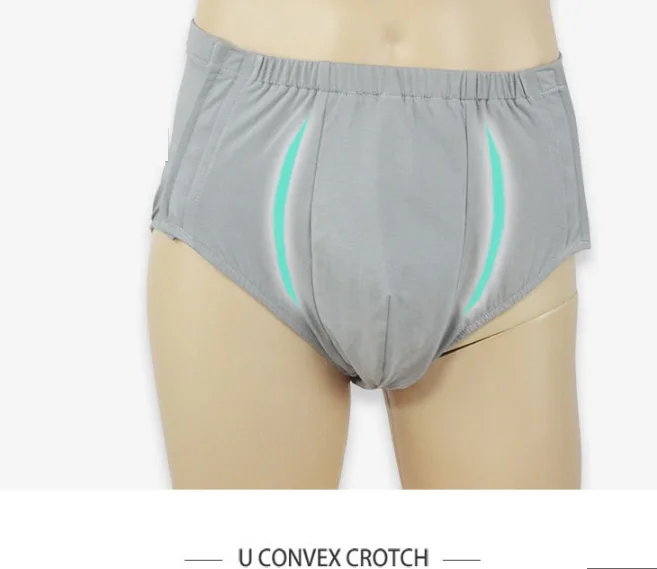 Full open nursing pant top care underwear easy take off patient panties men boxer briefs