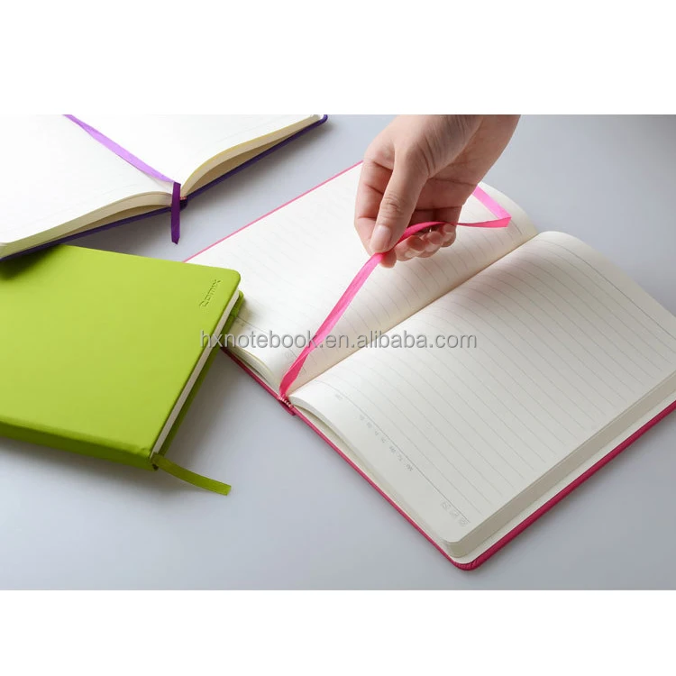 Wholesale pu leather hardcover office notebook planner a5a4a6 journals Agenda Diary Custom logo Notepad with pen elastic band