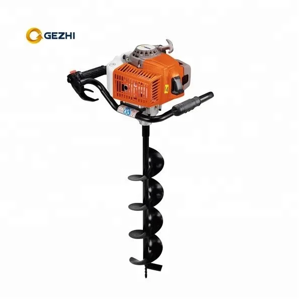 2 stroke 63cc gasoline earth auger for garden drill reliable quality CE GS EMC approval GZ-EA630