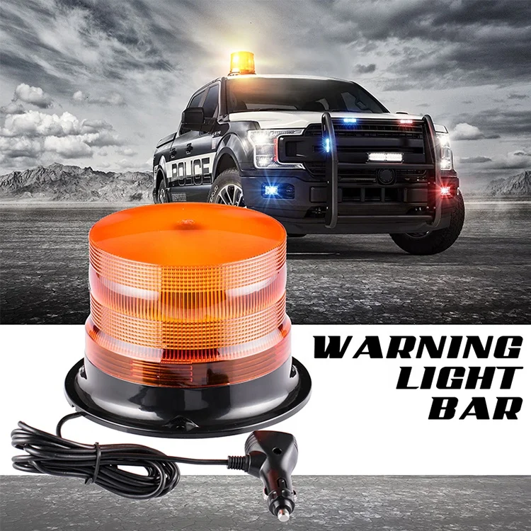 60W LED High Intensity Law Enforcement Emergency Hazard Warning Beacon Lights for Trucks Vehicle, Waterproof Car Roof Top