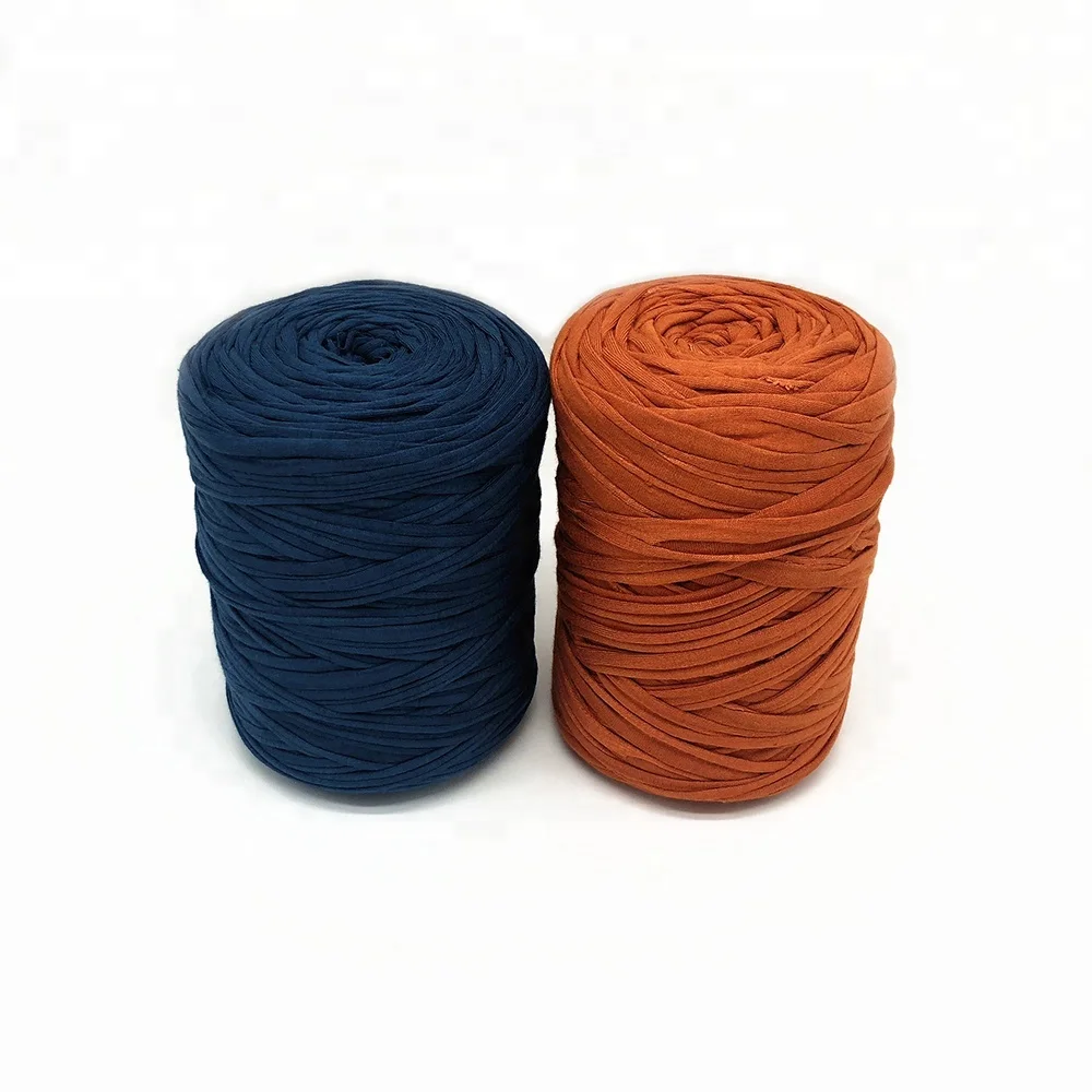 Super soft cotton t shirt yarn hand knitting rugs 480g