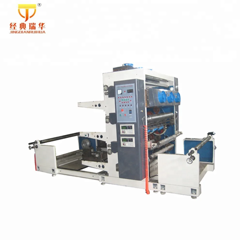 Automatic Roll to Roll 3 Colour Flexographic Paper Printing Machine for Adhesive Tape