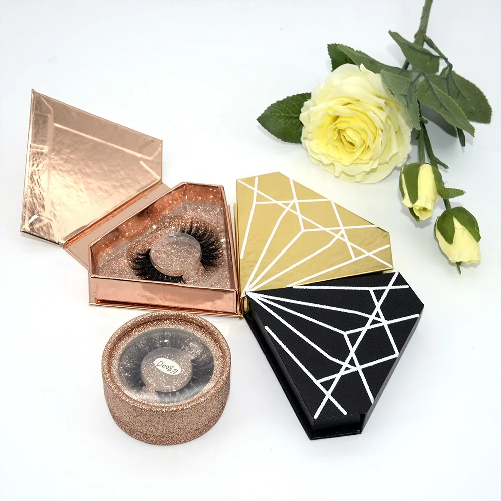 
Homay 2021 Private Label 5D fluffy mink false Invisible Band Eyelashes 3D luxury Mink Lashes 