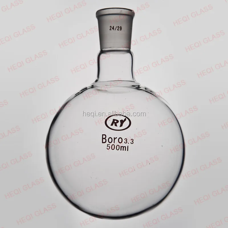 Лабораторная посуда Boro 3 стеклянная колба с одинарным соединением и круглым дном