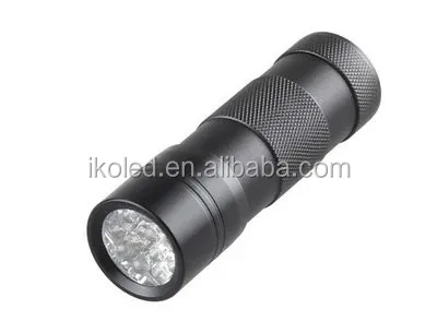 LED UV Flashlight 12LED 395-400nm LED UV Light torch light lamp safety UV 3AAA Blacklight Detection