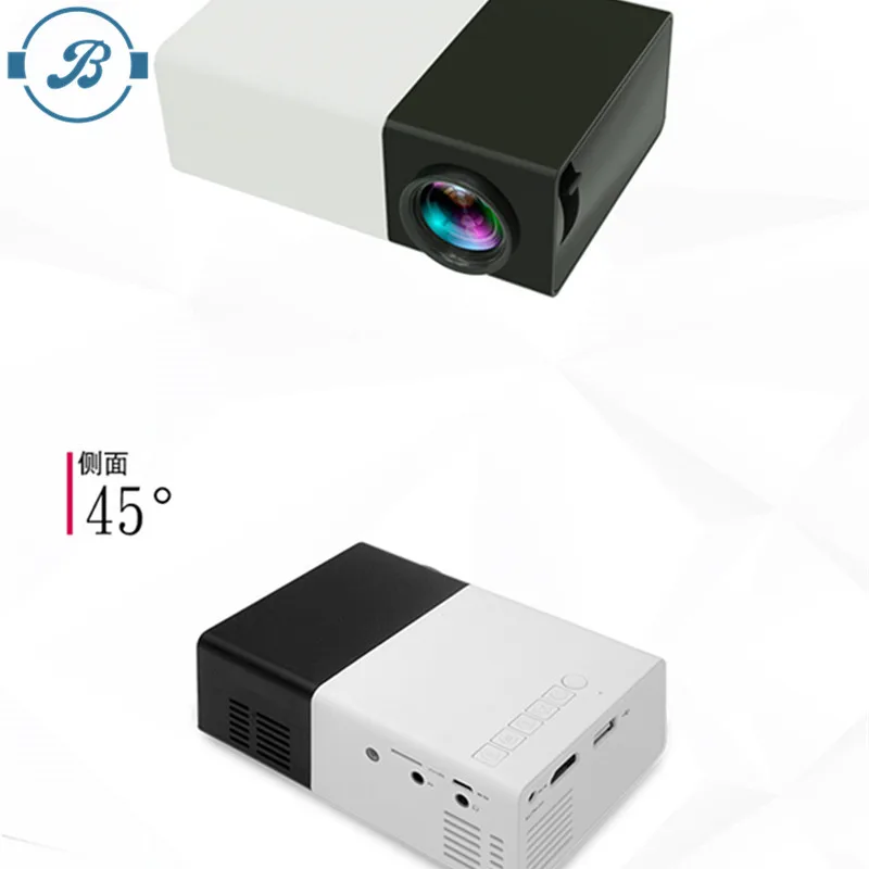 2020 Mini full hd projector wholesale hd projector for led projector YG300 with Built-in Lithium Battery